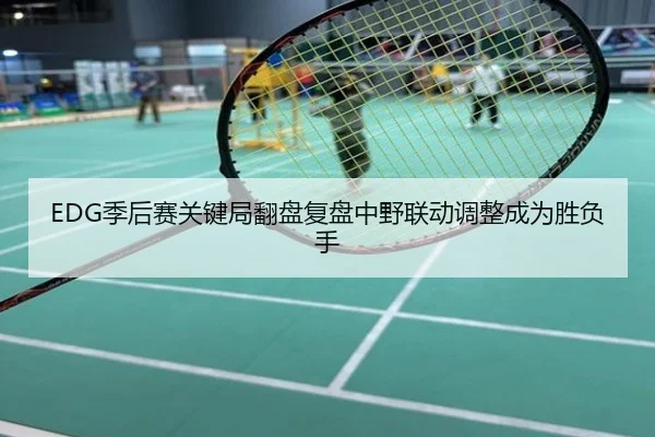 EDG季后赛关键局翻盘复盘中野联动调整成为胜负手
